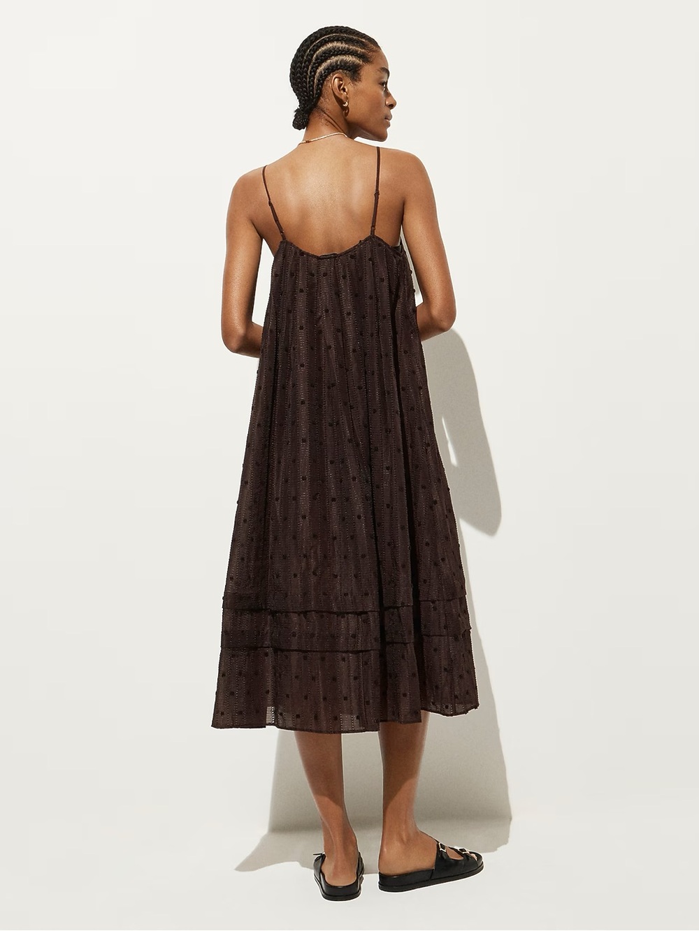 J.Crew Shift midi dress in textured dot - Picture 4 of 7